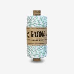 Bäcker-Garn Mintgrün-Weiss