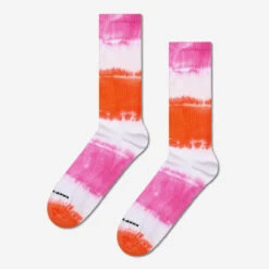 Happy Socks Dip Dye Sneaker Socken - Pink Orange