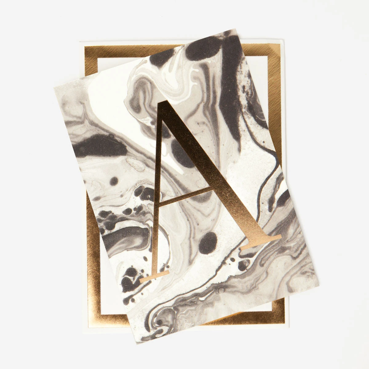 Marble Alphabet Grußkarte