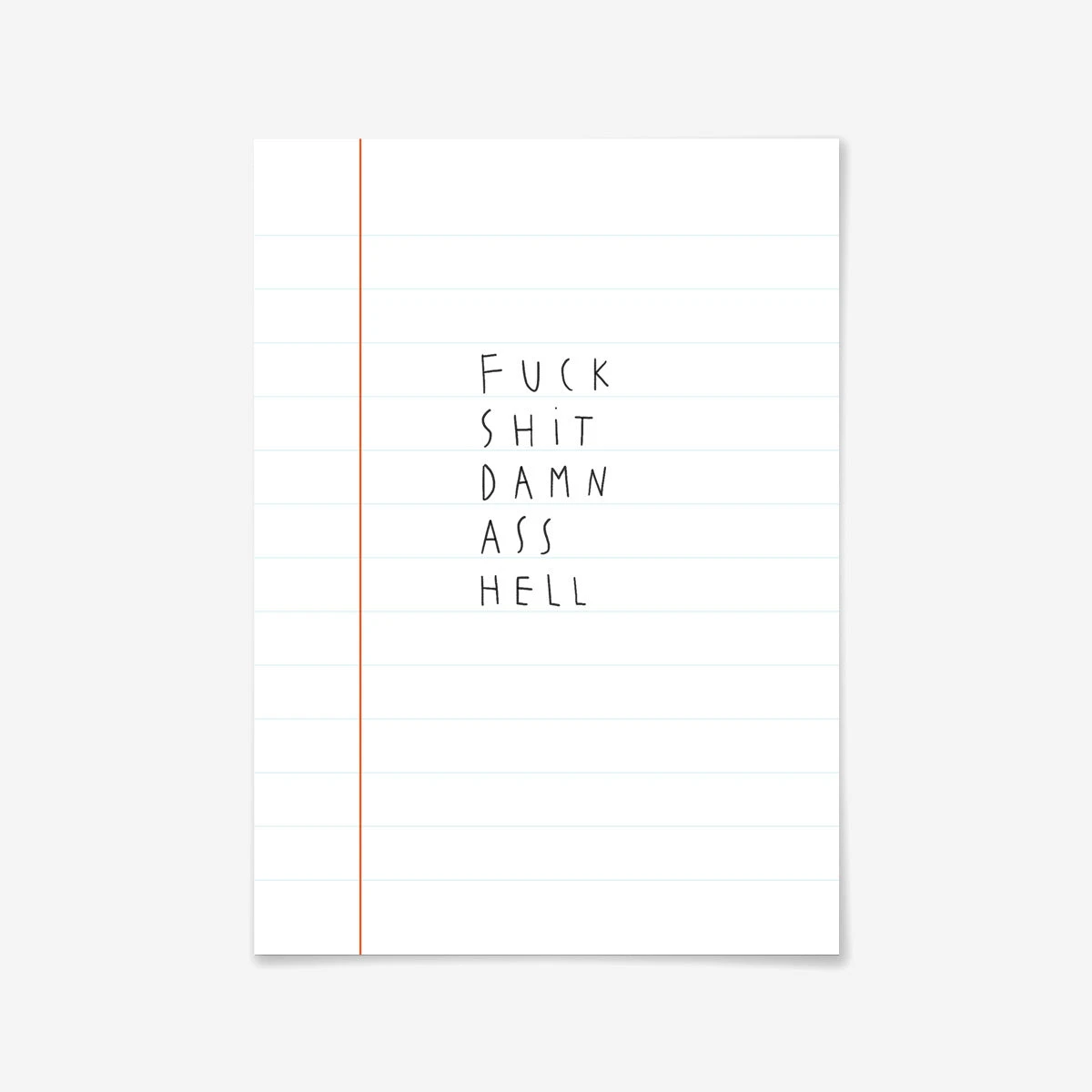 Postkarte Fuck Shit Damn Ass Hell – Bild 2