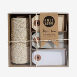 Tag & Twine Box Gold / Neutral