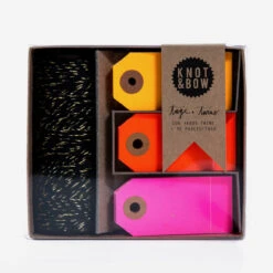 Tag & Twine Box Black / Warm Neon