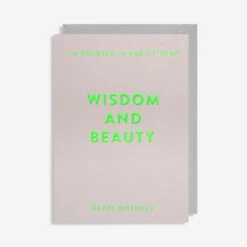 Wisdom And Beauty Birthday Grußkarte