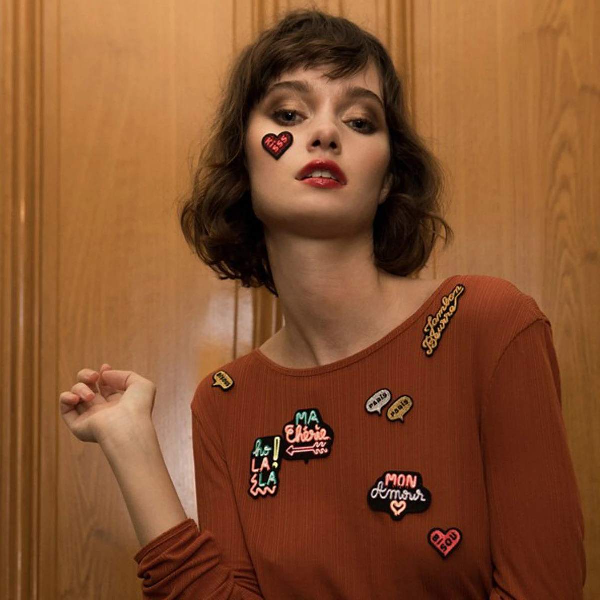 Patches Bisous & Kiss - Bügel-Aufnäher – Bild 2