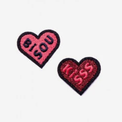 Patches Bisous & Kiss - Bügel-Aufnäher
