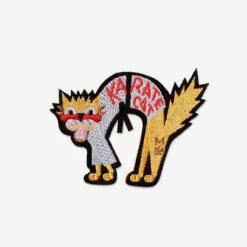 Patch Karate Cat - Bügelaufnäher