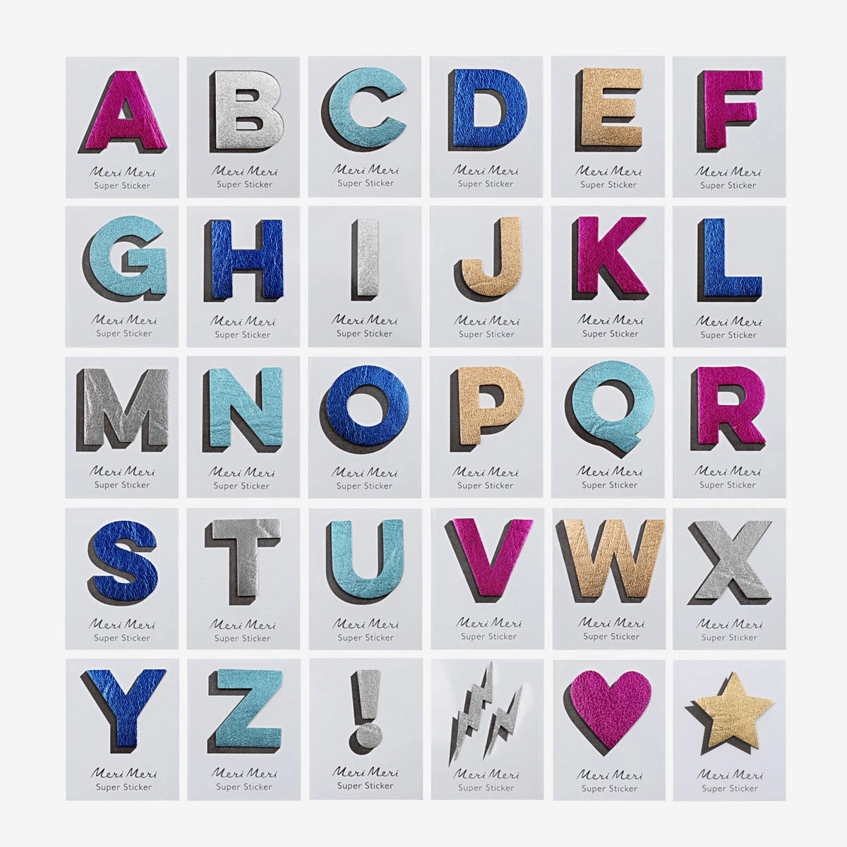 Meri-Meri Leather Alphabet Sticker