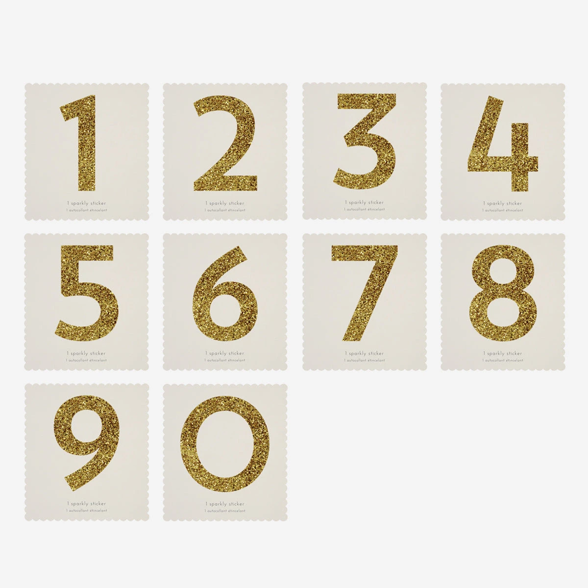 Meri-Meri Chunky Gold Glitter Number Sticker