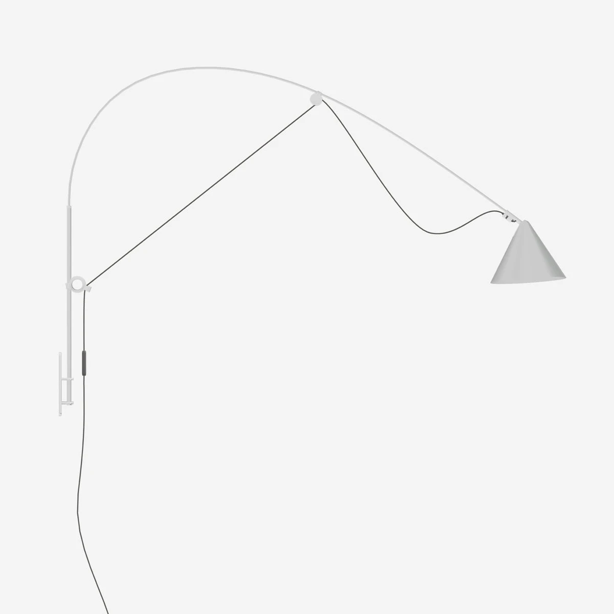 AYNO Seidengrau Wandleuchte – L – Bild 8