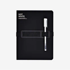 Notizbuch Not White Schwarz L