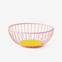 Iris Wire Basket Small Pink Yellow