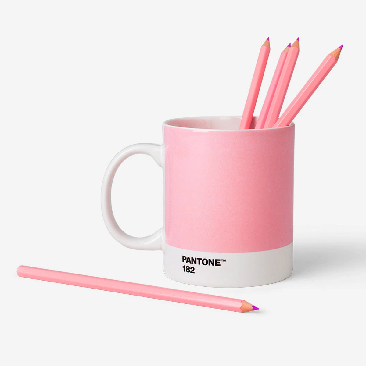 Pantone™ Light Pink 182 Porzellan-Tasse – Bild 2