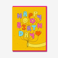 Happy Birthday Balloons Grußkarte