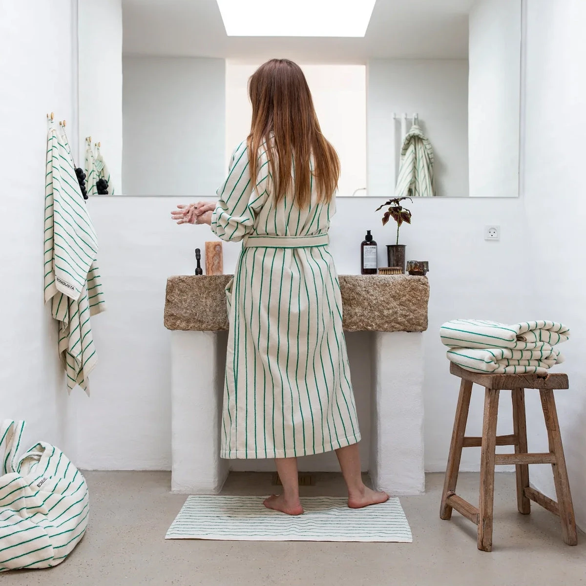 Naram Towel Pure White & Grass – Bild 2