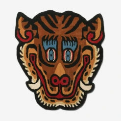 Tiger Face Rug Large