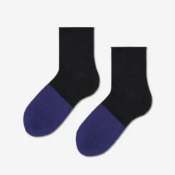 Happy Socks Extended Toe Crew Socken - Black Blue