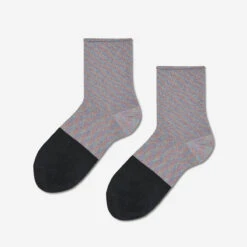 Happy Socks Extended Toe Crew Socken - Grey