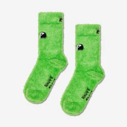 Happy Socks Kids Eye See You Fluffy Socken - Green