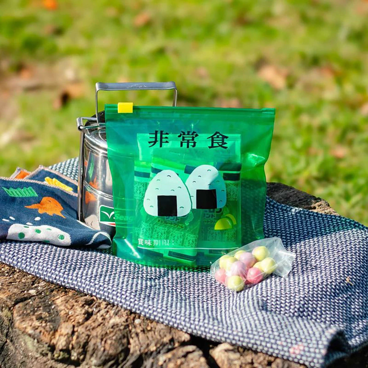 Zipper Bag M Green Emergency Food - Set Von 6 Stk – Bild 2