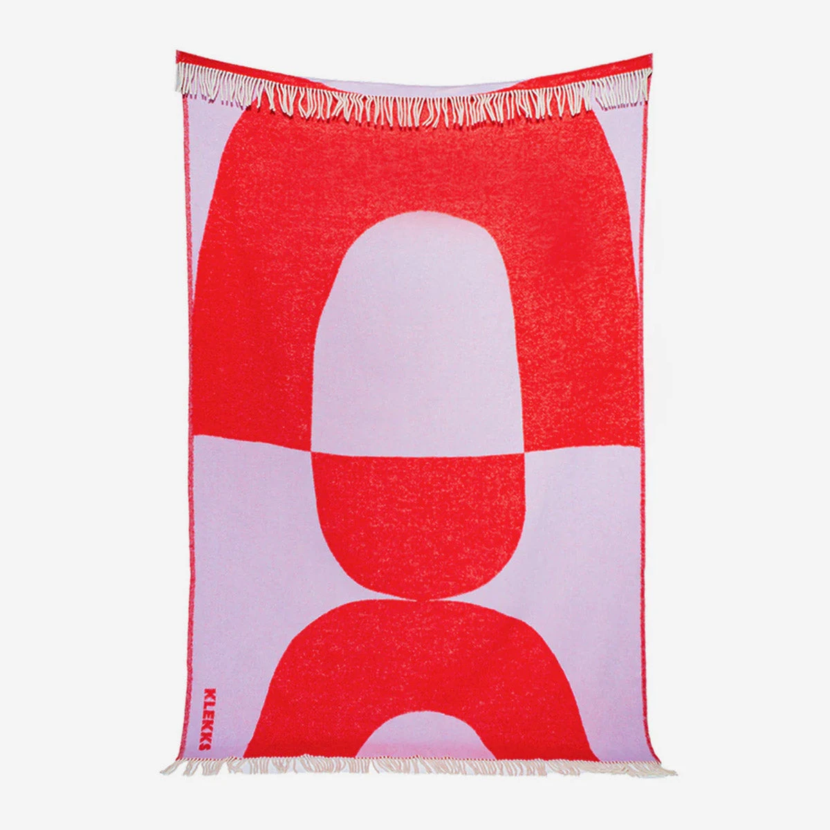 Klekks No. 23 Lila-Rot Wolldecke