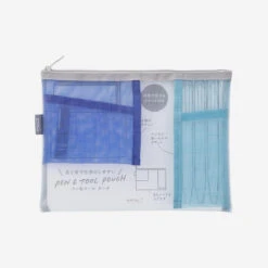 Pen & Tool Pouch Mesh Light Blue