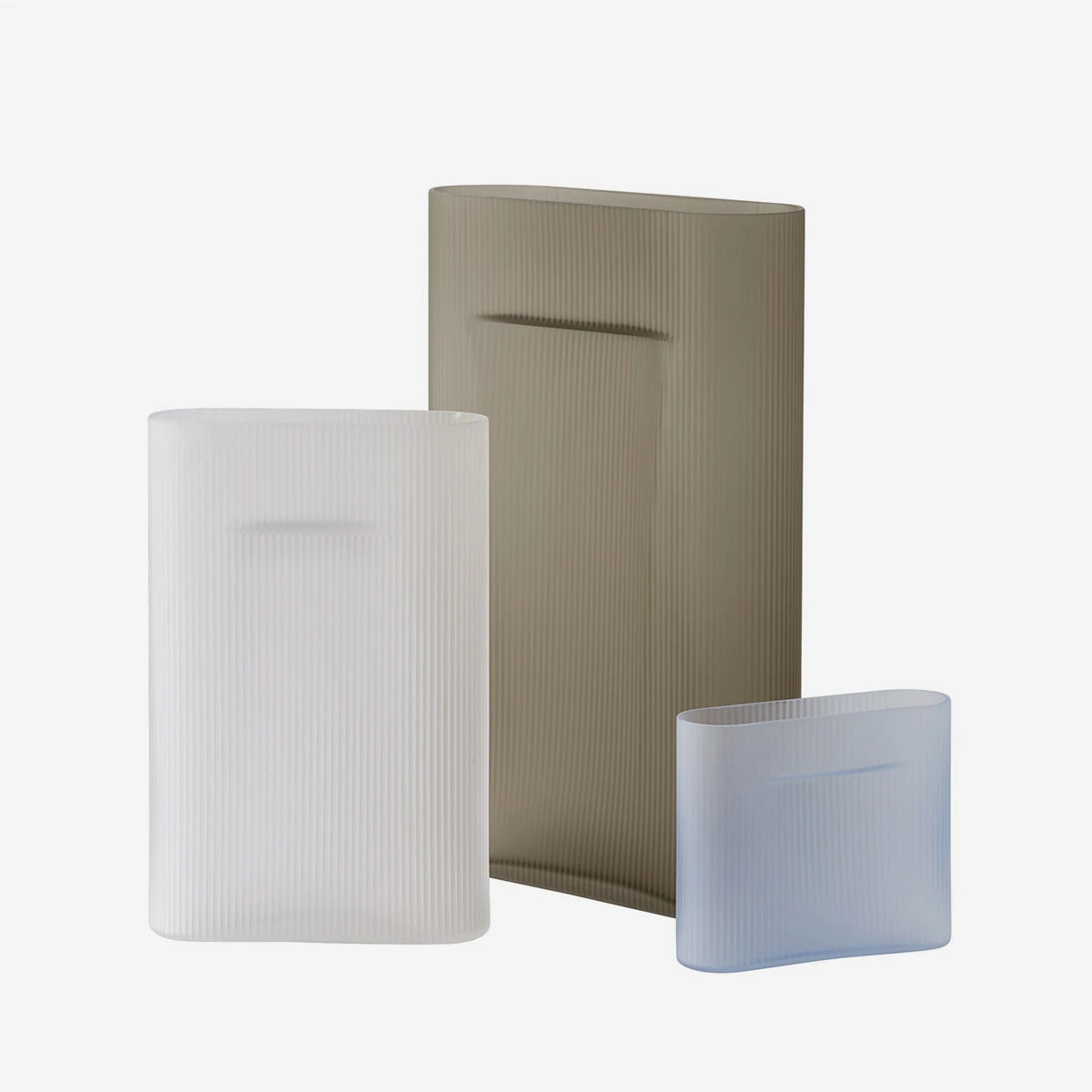 Muuto Ridge Vase Frosted Glass