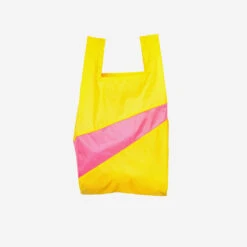 The New Shopping Bag M TV Yellow & Fluo Pink