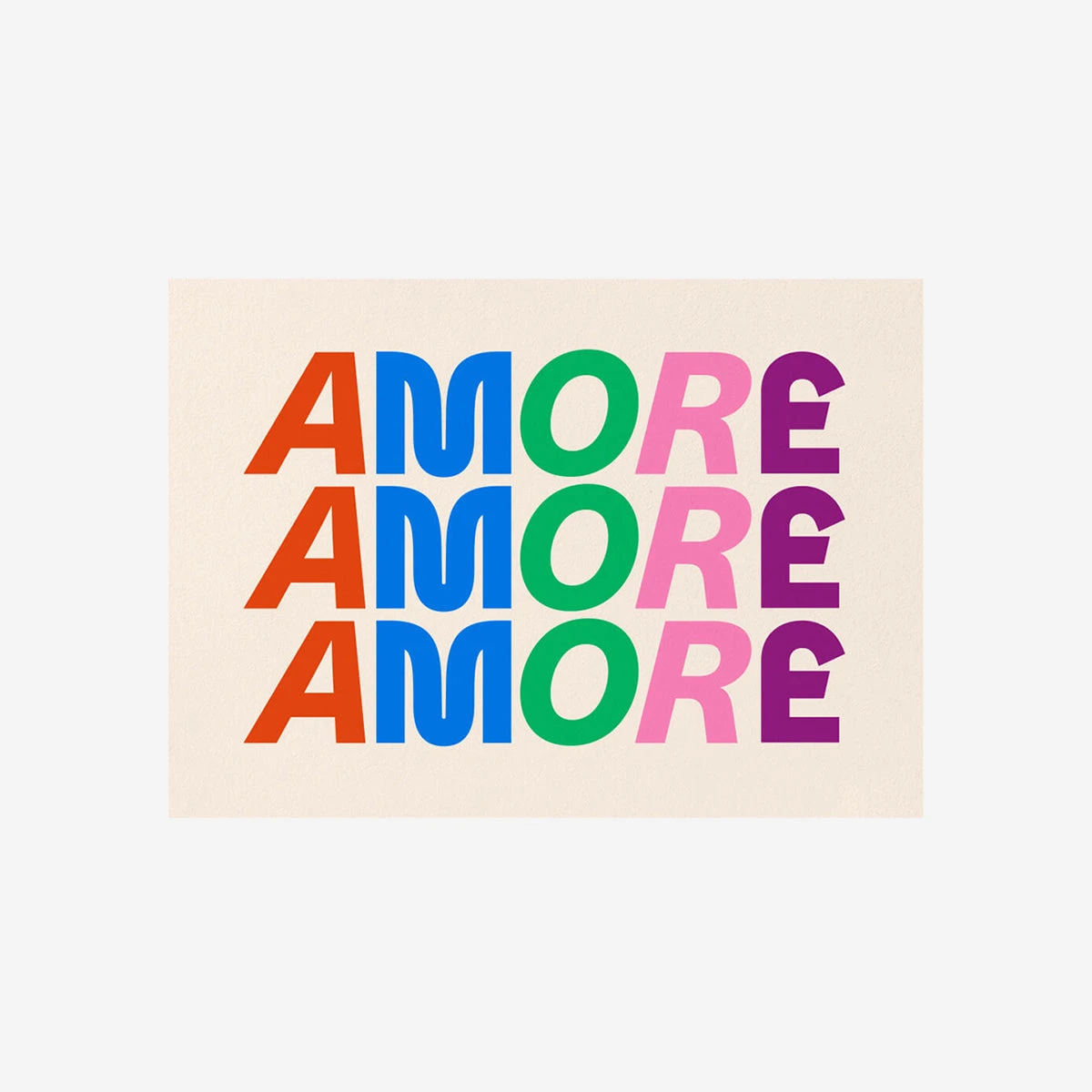 Amore Amore Amore Postkarte