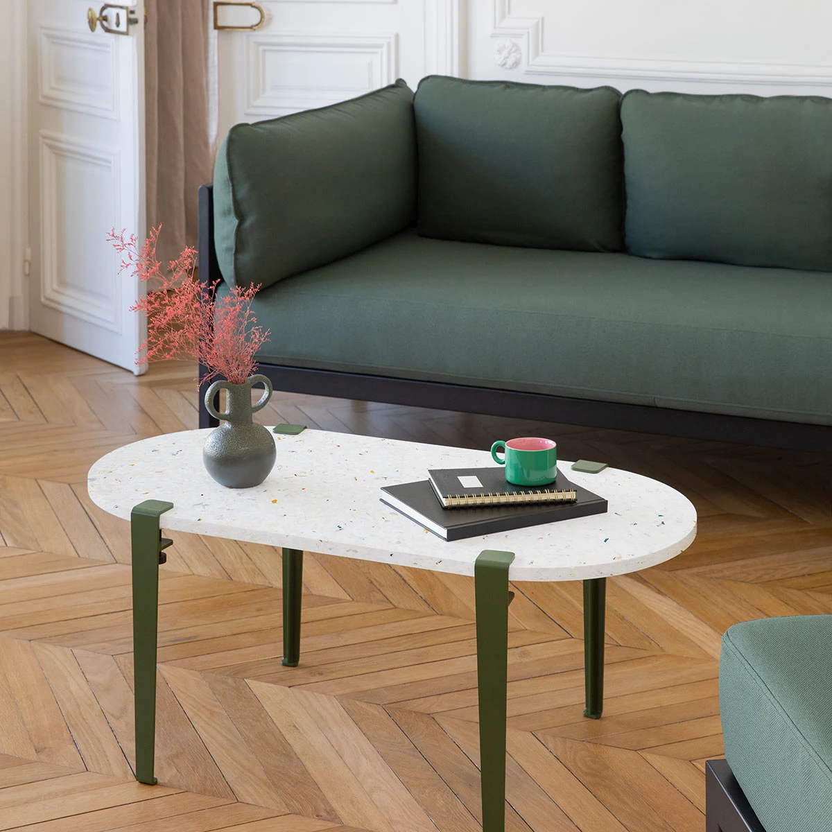 VENEZIA Oblong Recycled Plastic Coffee Table – Bild 3