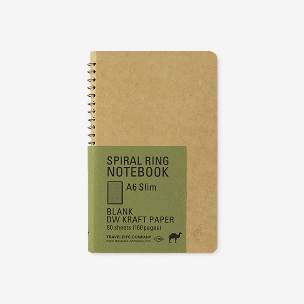 DW Kraft Paper A6 Slim Spiral Ring Notebook